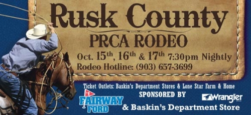 Rusk County Rodeo billboard mockup